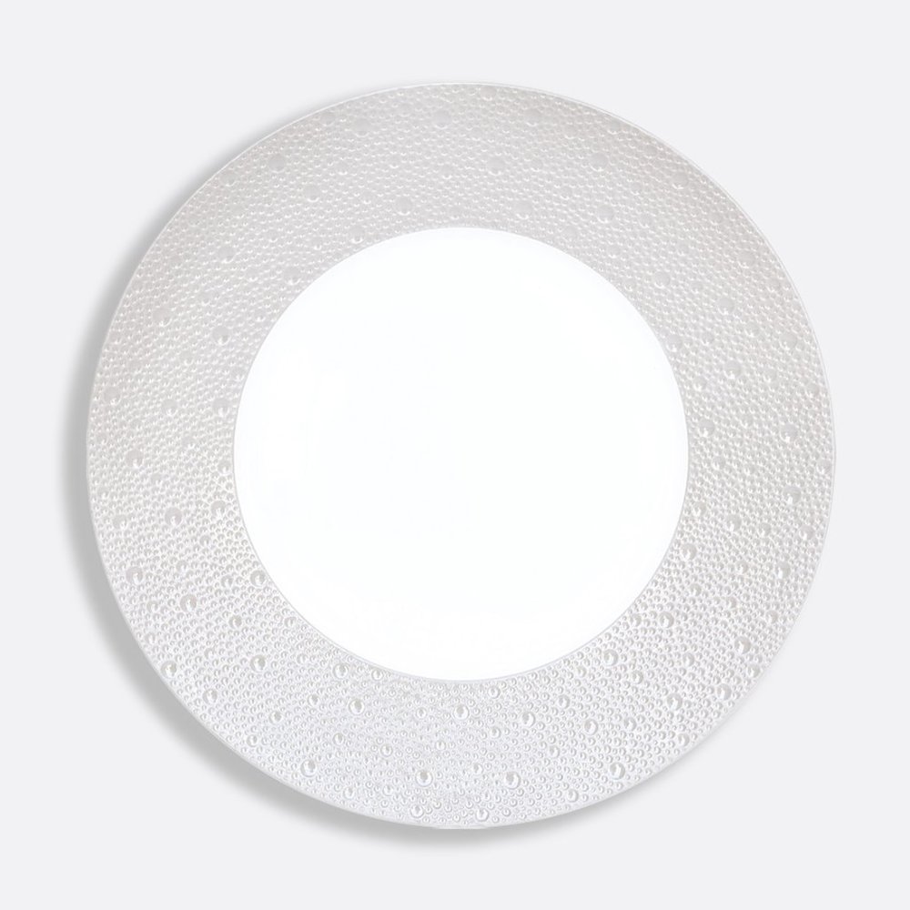 Berndardaud Écume Perle Service Platter, 11.5 Inch, $140 Retail, Gray & White